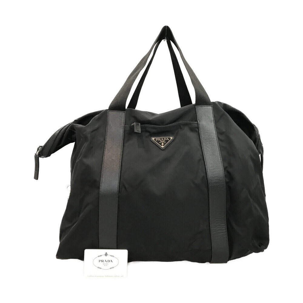 Prada bag duffle Bag Travel Black Boston Tessuto - Picture 2 of 6
